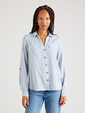 VERO MODA Bluse 'BUMPY' in Blau: Vorderseite
