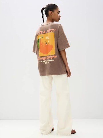 T-shirt Pull&Bear en marron