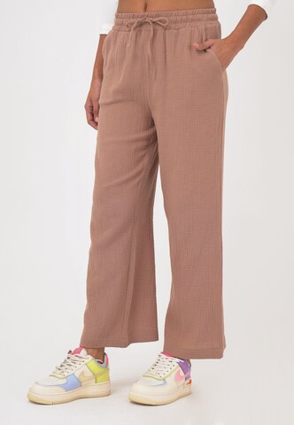 FRESHLIONS Loose fit Trousers 'Mila' in Brown