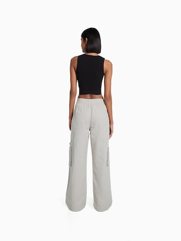 Bershka Wide Leg Hose in Lila