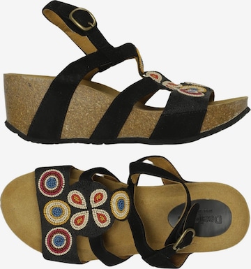Desigual Sandalen 37 in Schwarz: Vorderseite