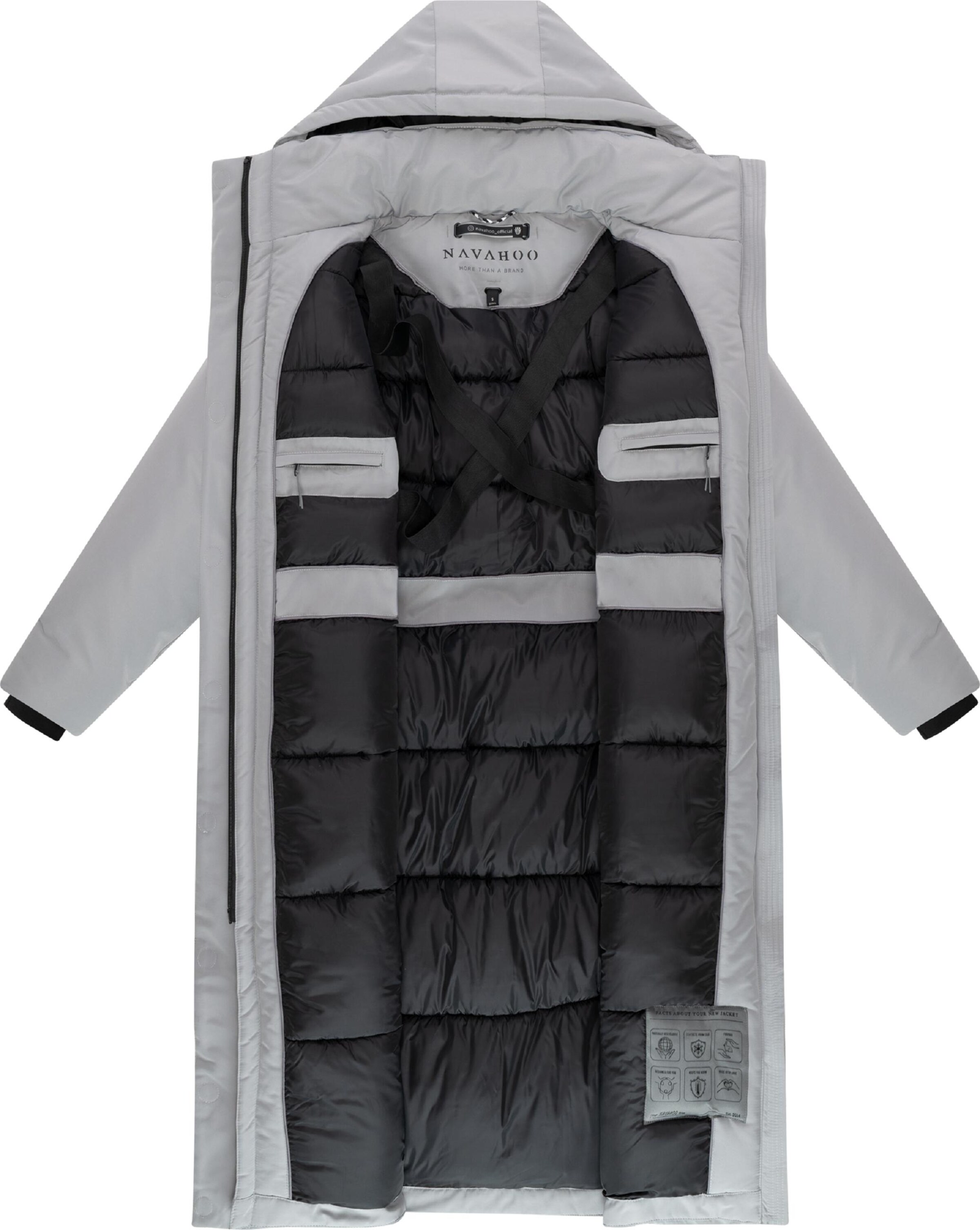 NAVAHOO Wintermantel 'Schneewächter 14' in Grijs