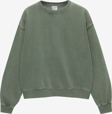 Pull&Bear Sweatshirt in Grün: predná strana