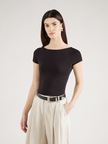 Gina Tricot T-Shirt in Schwarz: Vorderseite