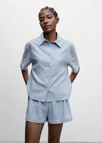 MANGO Pajama Shirt 'marlinc' in Blue: front