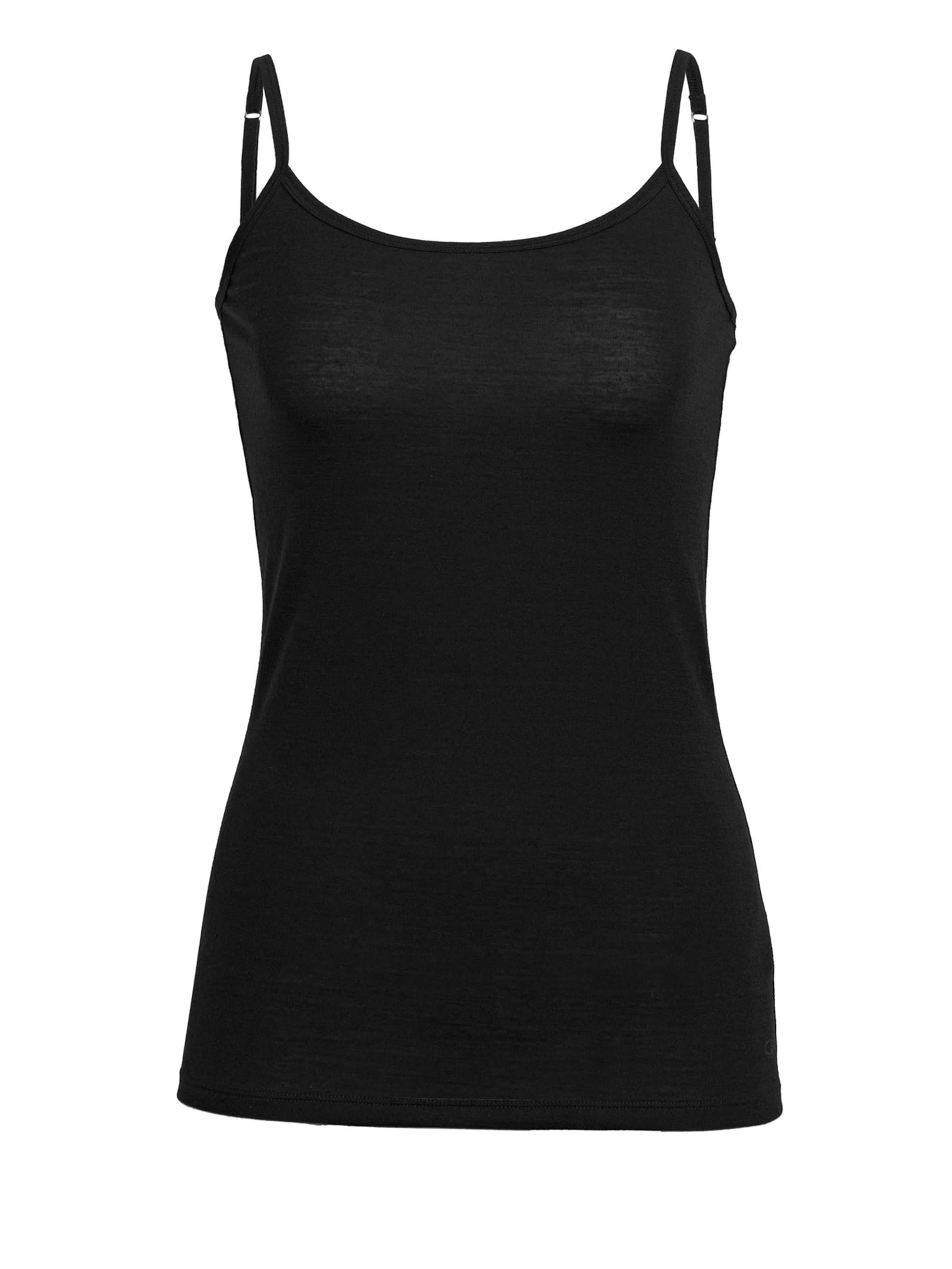 Sport top 'Siren' de la ICEBREAKER pe negru: față