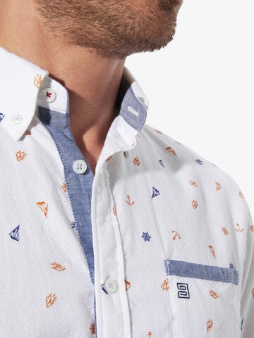 BABISTA Regular fit Button Up Shirt 'Alarin' in White