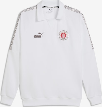 Sportinio tipo megztinis 'FCSP KING Drill' iš PUMA, spalva – ruda / raudona / balta, Prekių apžvalga