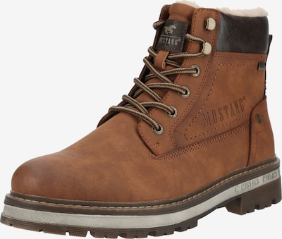 MUSTANG Bottes à lacets 'Merem' en 44 en cognac / brun foncé, Vue avec produit
