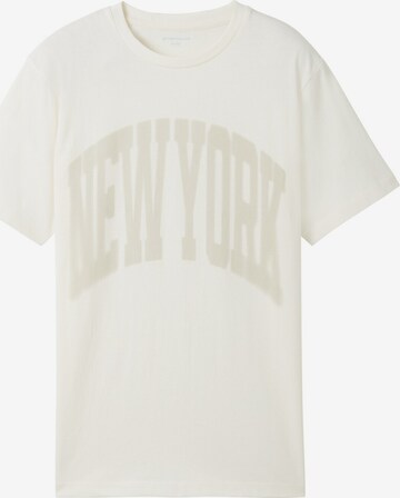 T-Shirt TOM TAILOR en blanc : devant