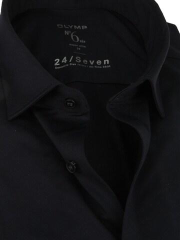 OLYMP Slim fit Button Up Shirt 'Level 5 24/Seven' in Blue