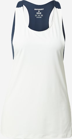 Superdry - Top deportivo en blanco: frente