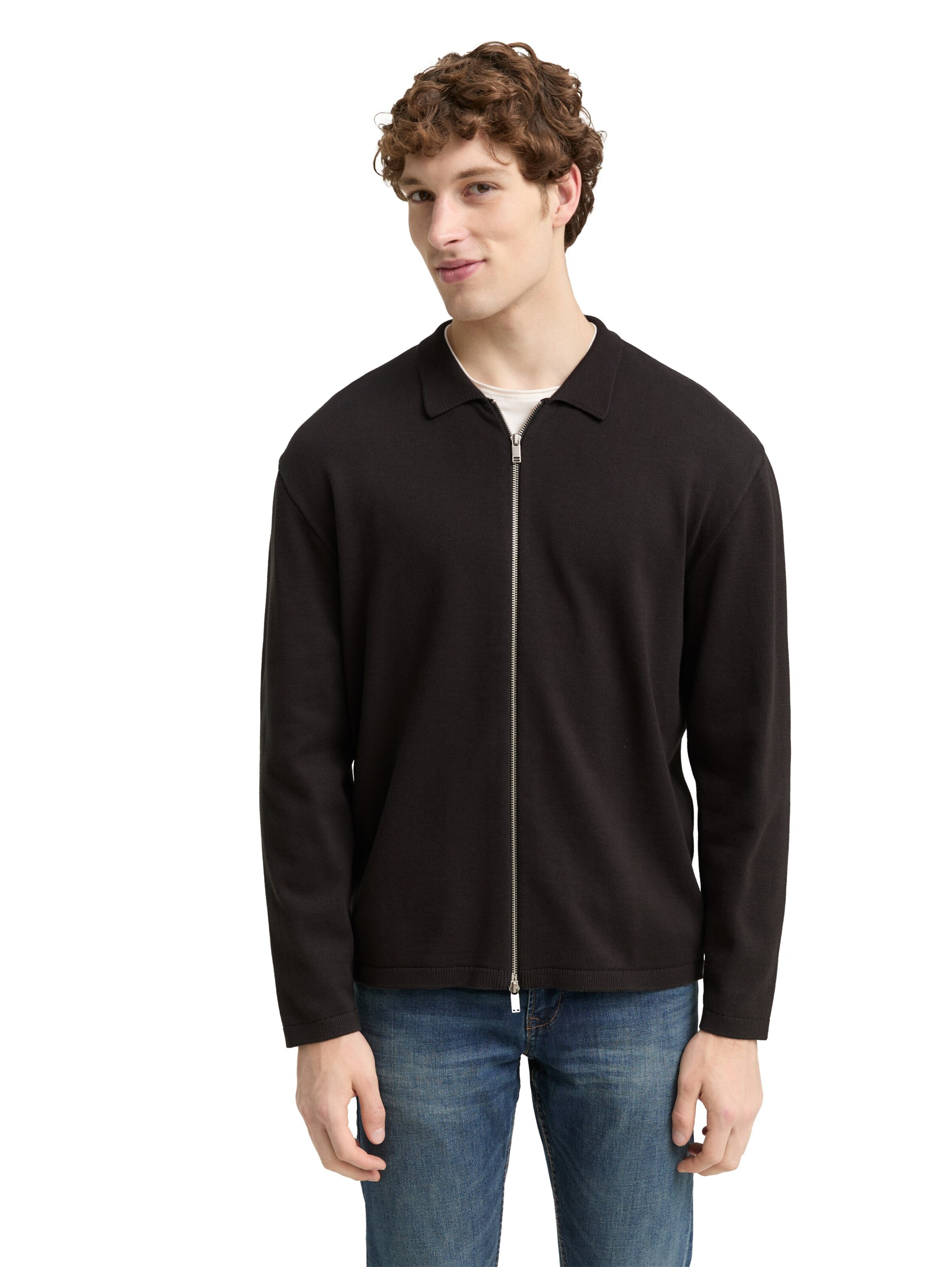 TOM TAILOR DENIM Trui in Bruin: voorkant