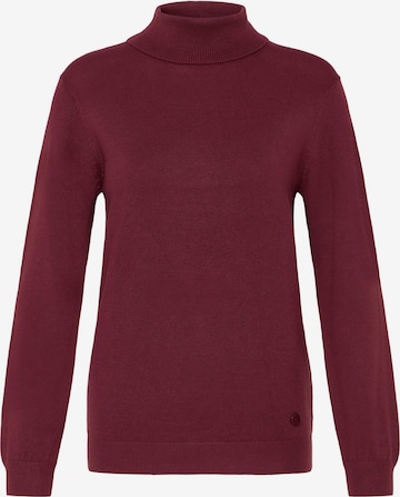 Pull-over ' OXAIDA ROLLNECK ' Oxmo en rouge : devant