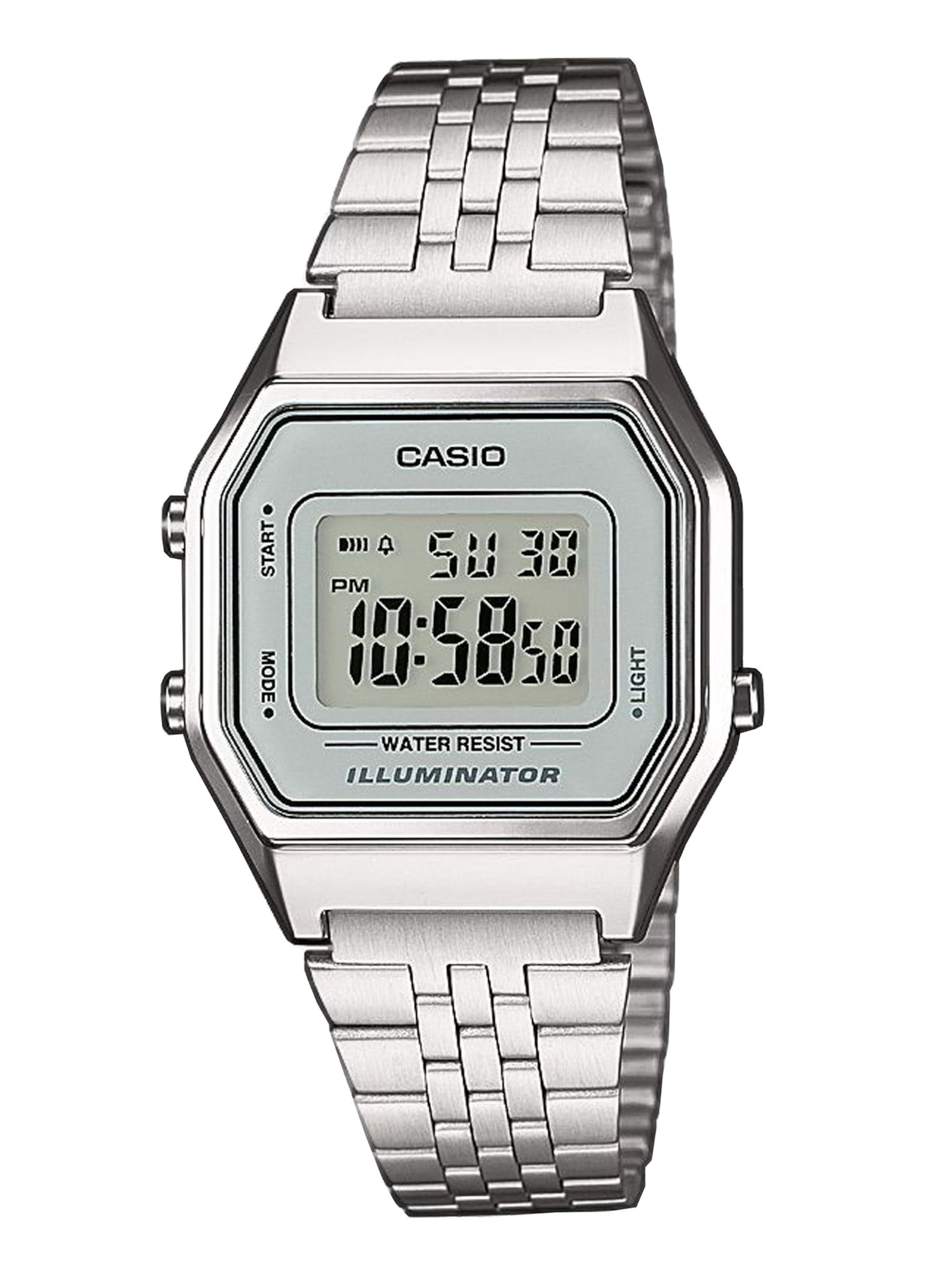 CASIO Digital Watch in Silver: front