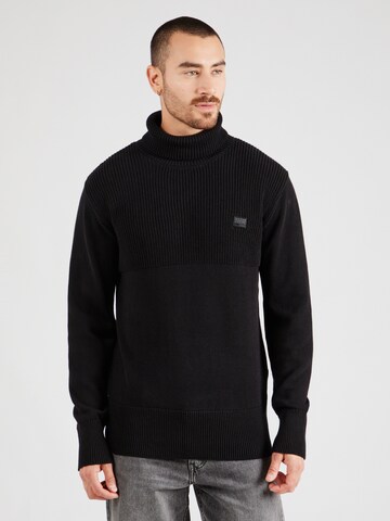 G-STAR Sweater 'Fisherman' in Black: front