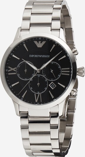Emporio Armani Uhr in schwarz / silber, Produktansicht