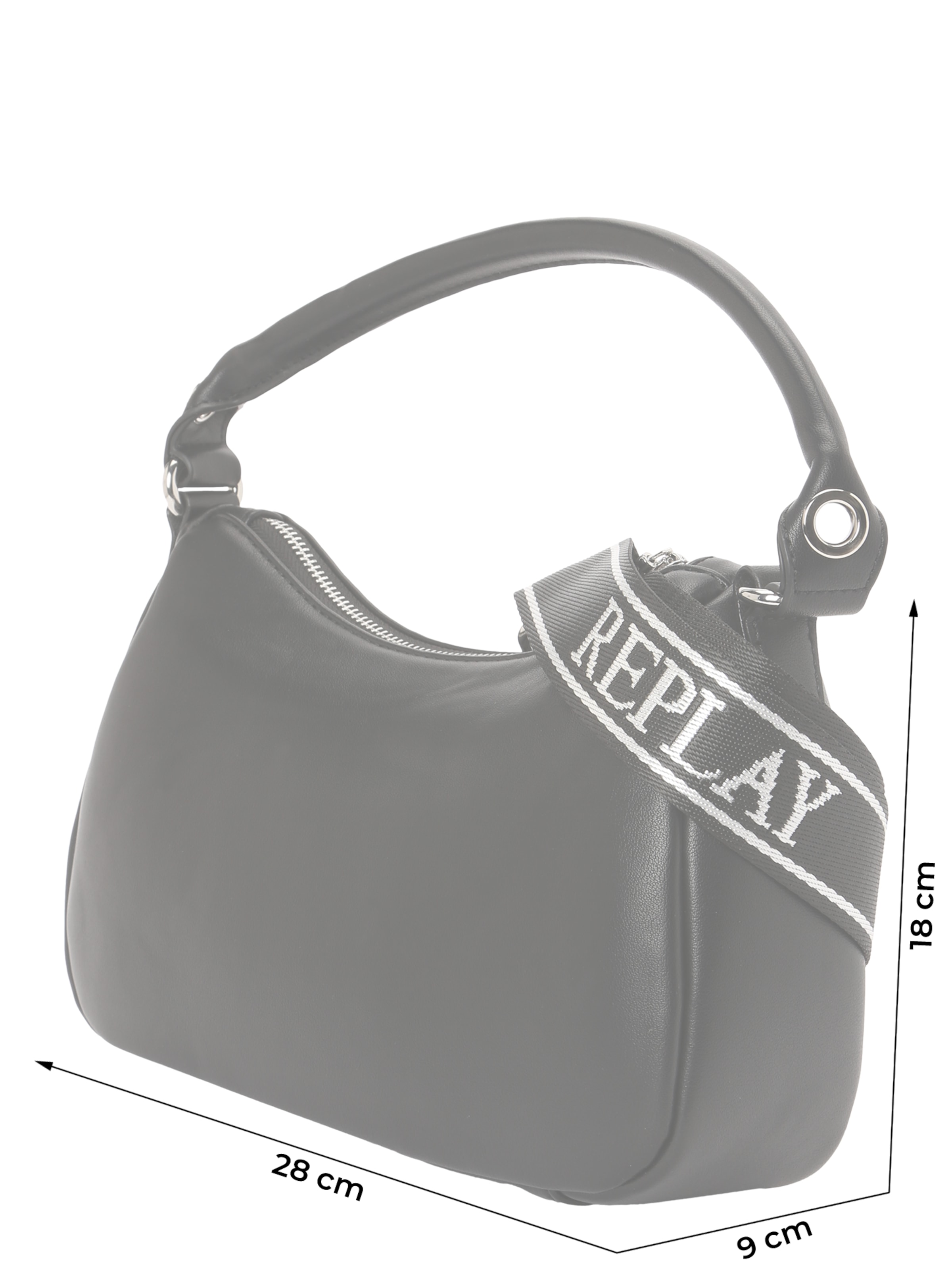 REPLAY Handtasche in Schwarz
