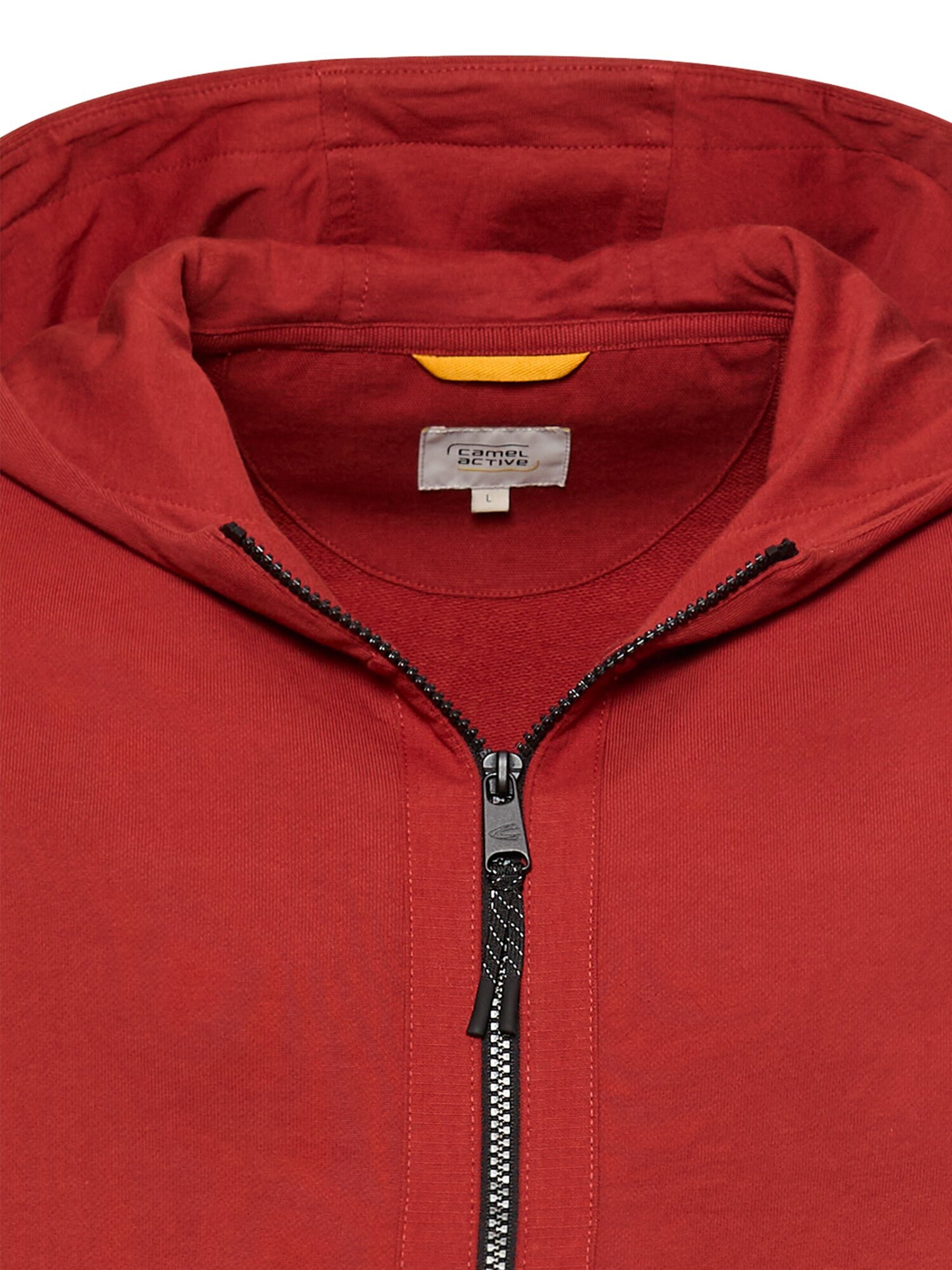 CAMEL ACTIVE Zip-Up Hoodie in Red