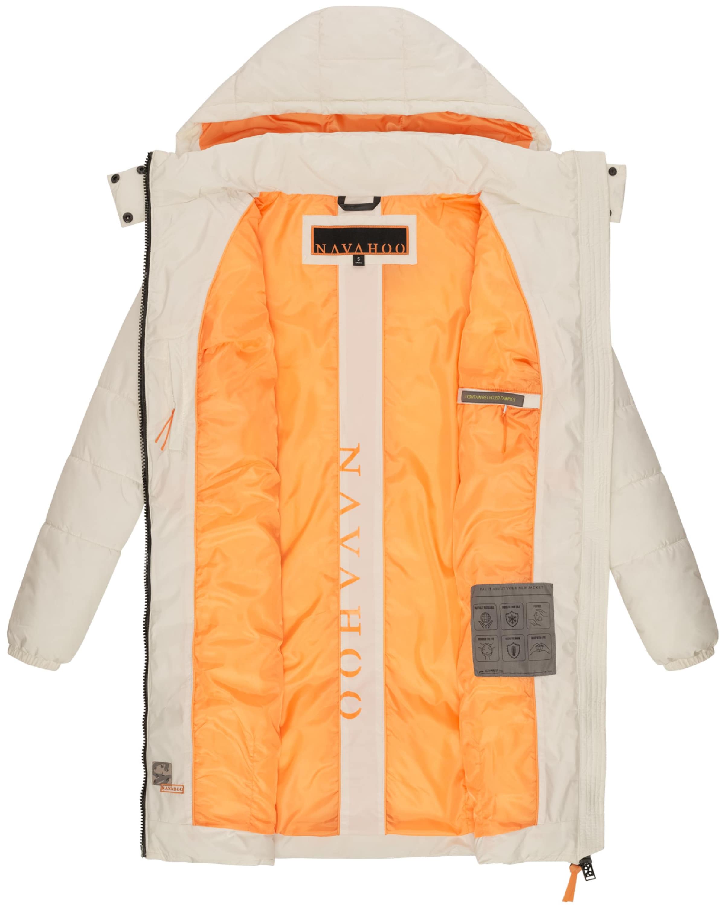 NAVAHOO Зимнее пальто 'Bliblablubb 14' в Белый