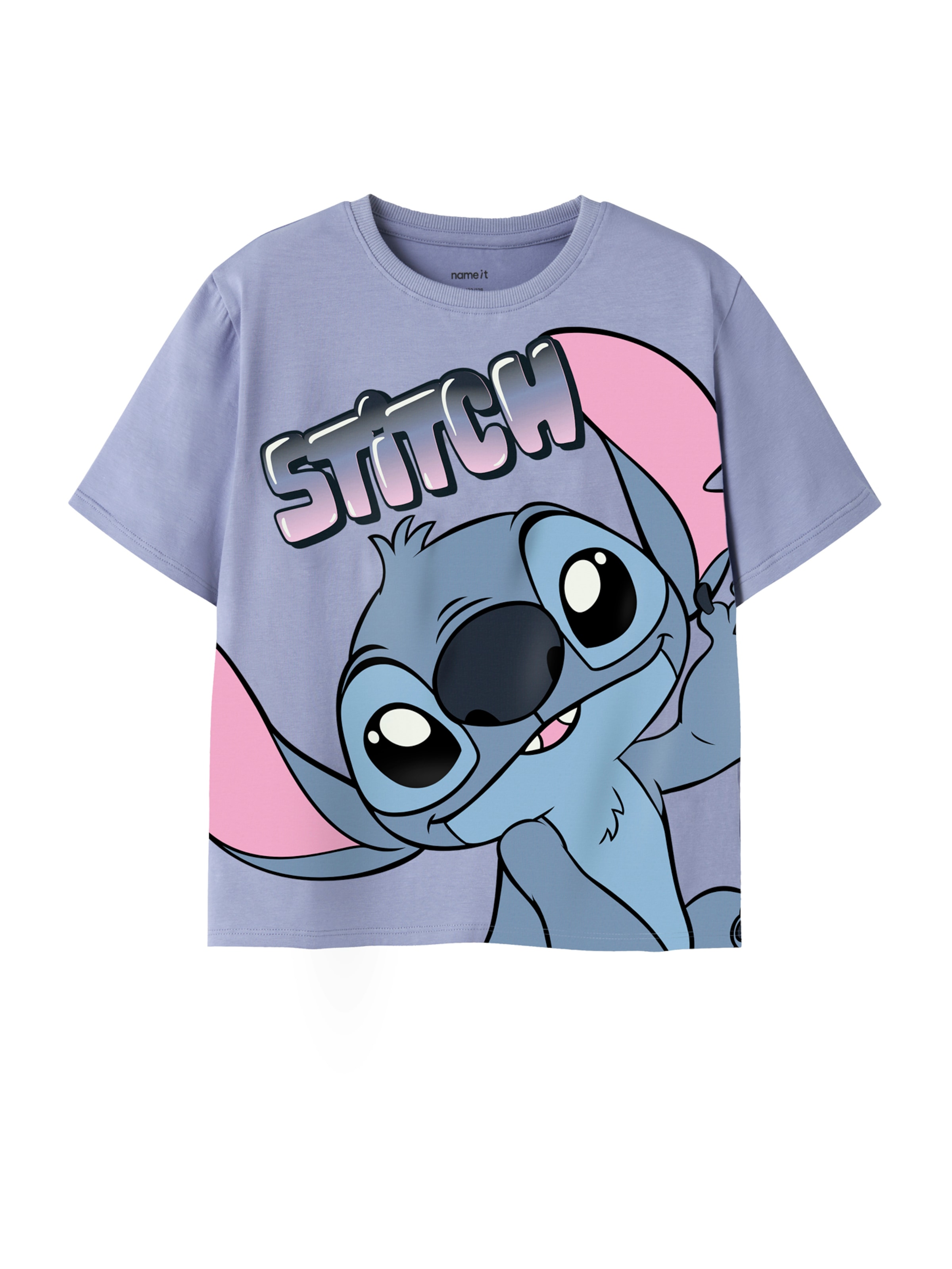 NAME IT Póló 'NKFMORISSINA STITCH' - lila: elől
