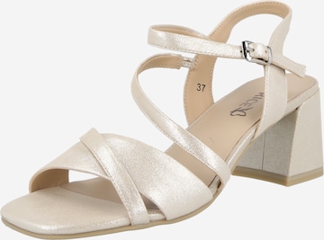 Sandales à lanières CAPRICE en or : devant