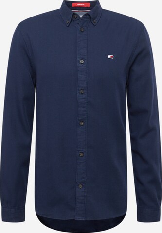 Tommy Jeans - Ajuste regular Camisa en azul: frente