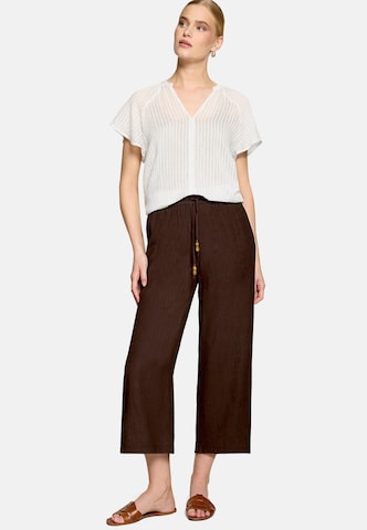 zero Bluse mit V-Ausschnitt in Weiß
