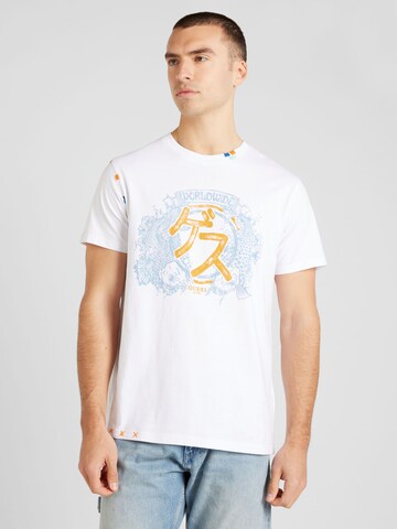 GUESS Shirt 'Japanese Ideogram' in White: front