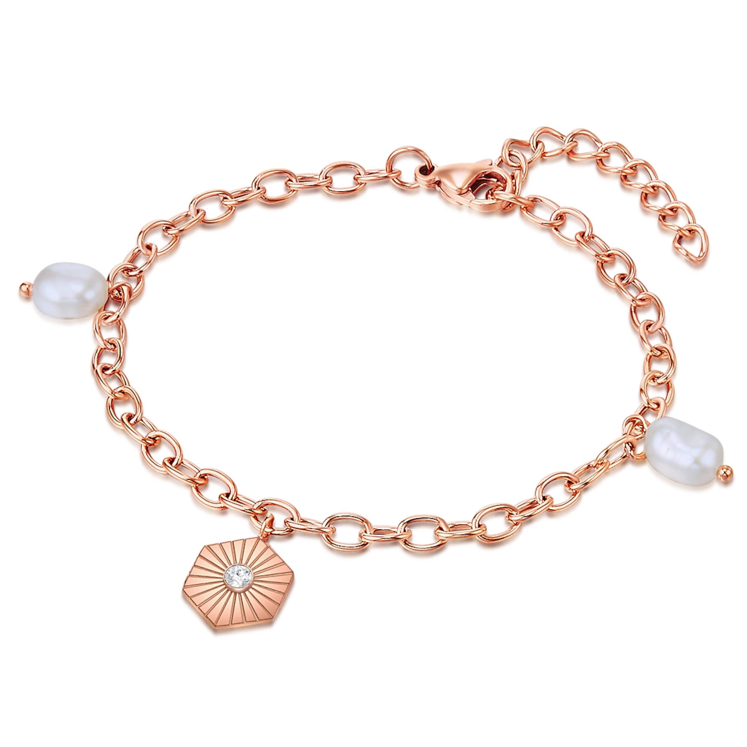 Valero Pearls Bracelet in Gold: front