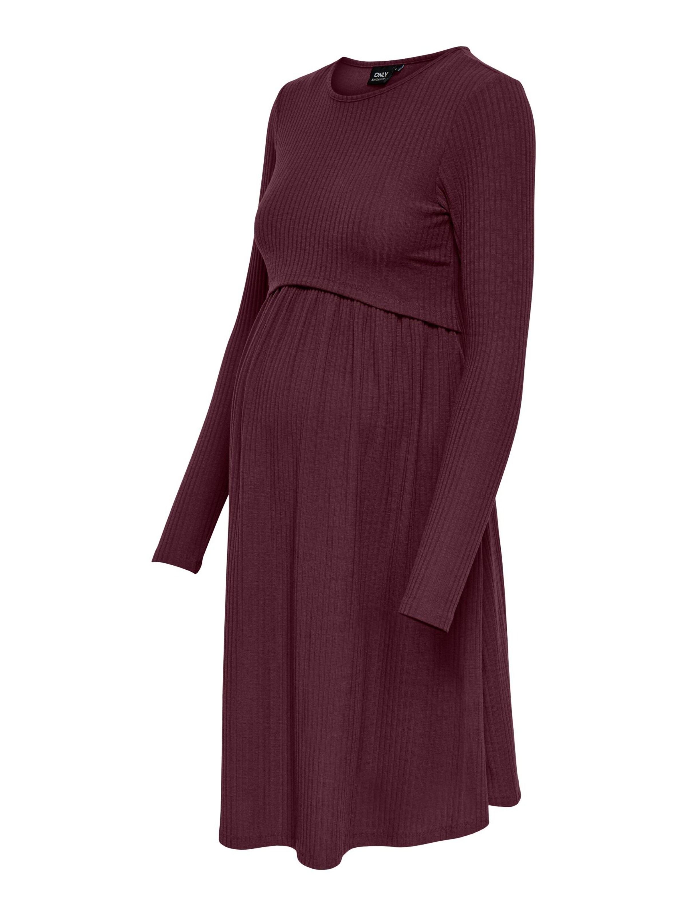 Only Maternity Jurk 'OLMMALAYA' in Rood