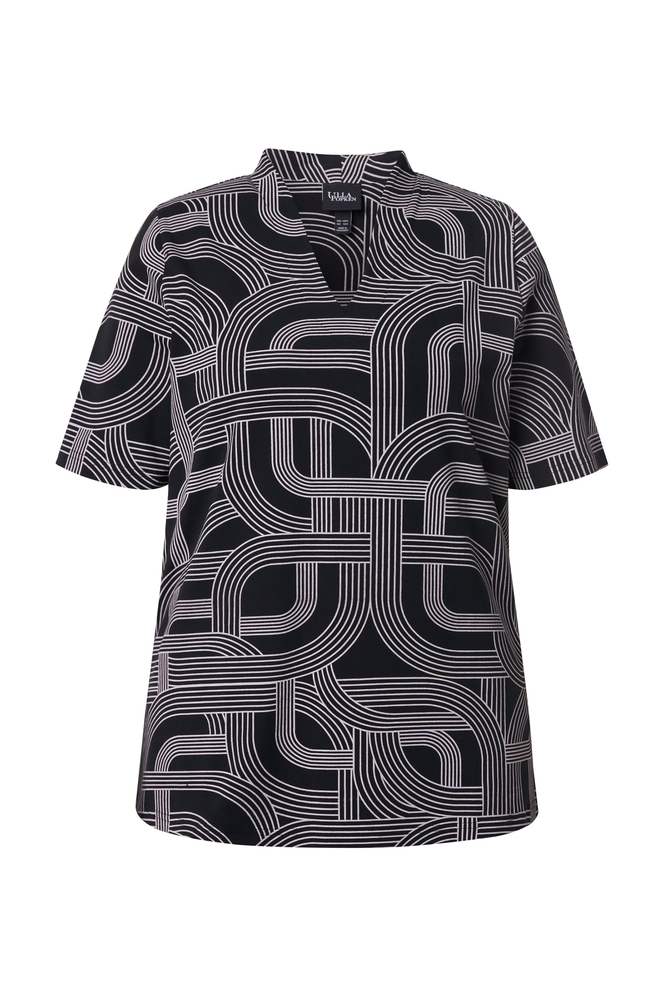 Ulla Popken Shirt in Zwart: voorkant