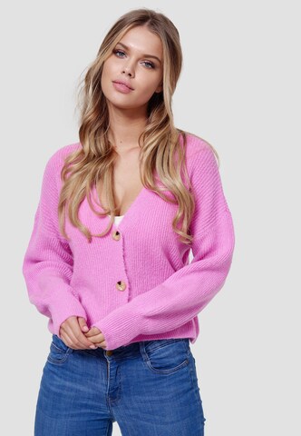 Decay Knit Cardigan in Pink: front