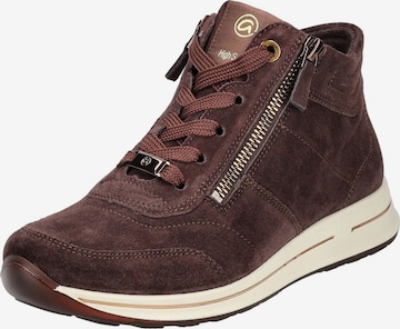 ARA Sneakers hoog in Bruin: voorkant