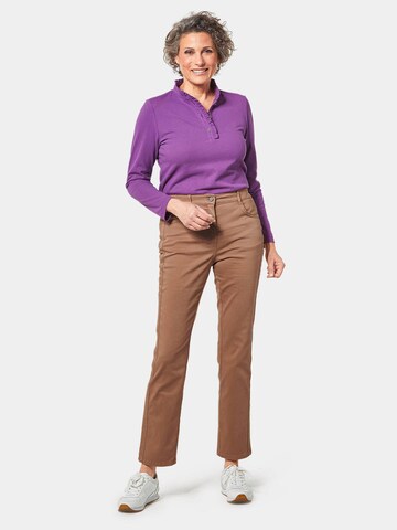 Regular Pantalon Goldner en marron