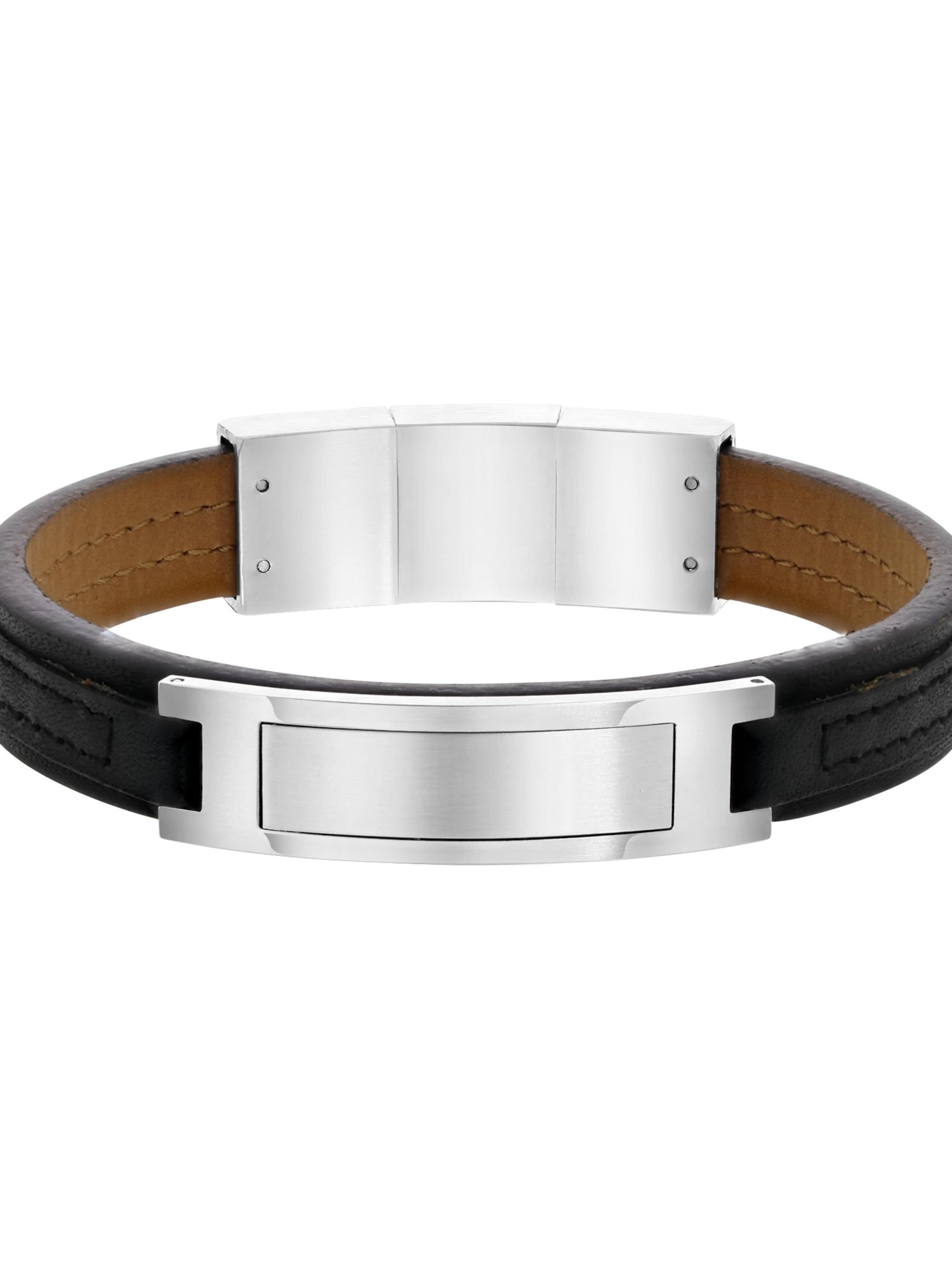 Lucardi Armband 'Smart Casual' in Zwart: voorkant