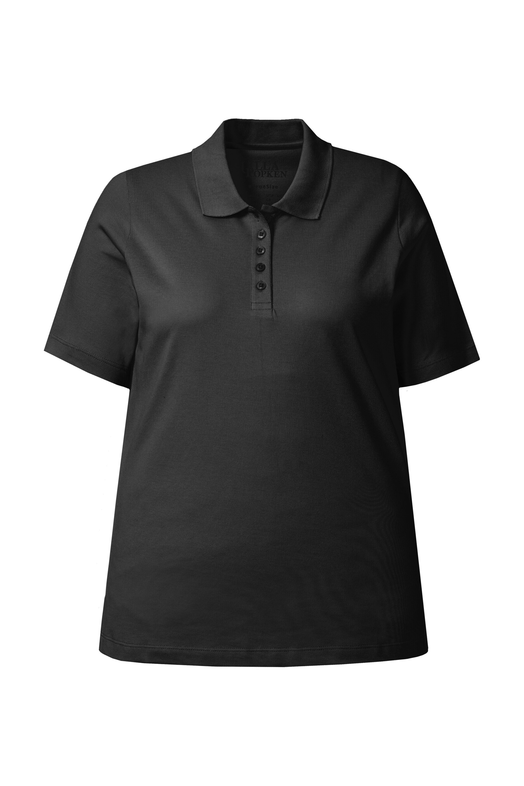 Ulla Popken Poloshirt in Schwarz: Vorderseite