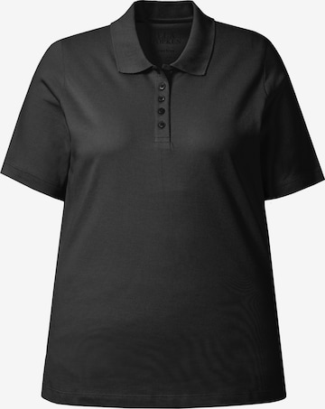 Ulla Popken Poloshirt in Schwarz: Vorderseite