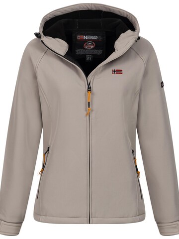 GEOGRAPHICAL NORWAY Between-Season Jacket 'Herbst Winter Jacke Softshell Jacke Regen Outdoor Übergangs Jacke' in Beige: front