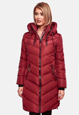 MARIKOO Winter coat 'Armasa' in Red: front