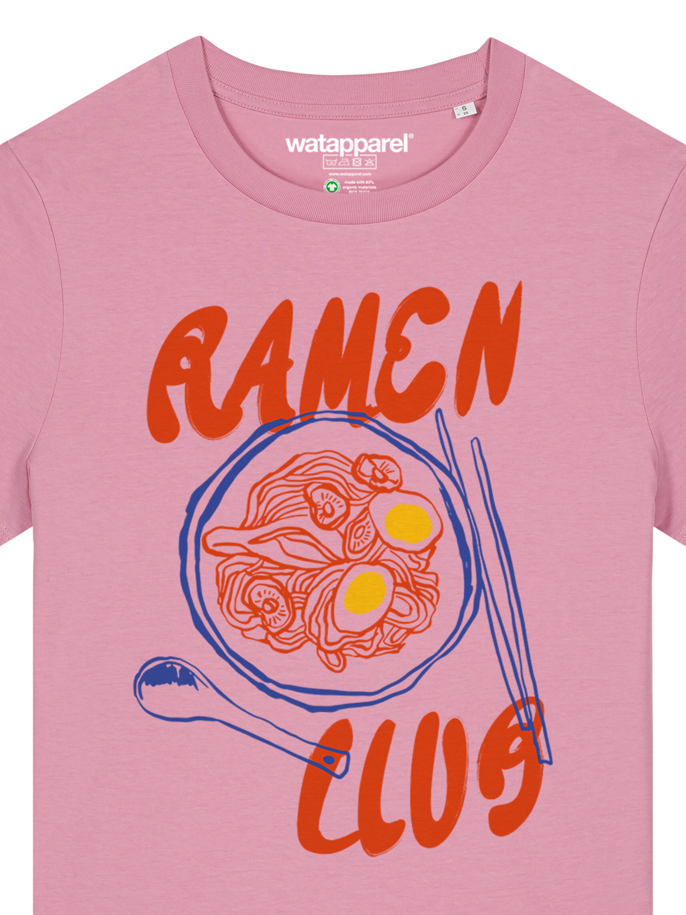 Watapparel Shirt 'Ramen Club' in Roze