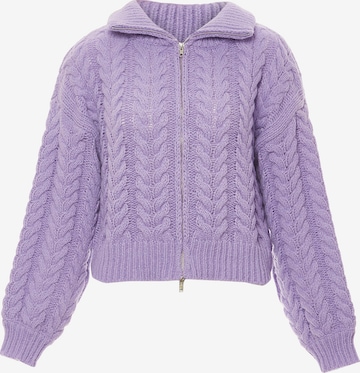 Cardigan MYMO en violet : devant