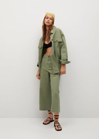 Wide Leg Pantalon 'Garden' MANGO en vert