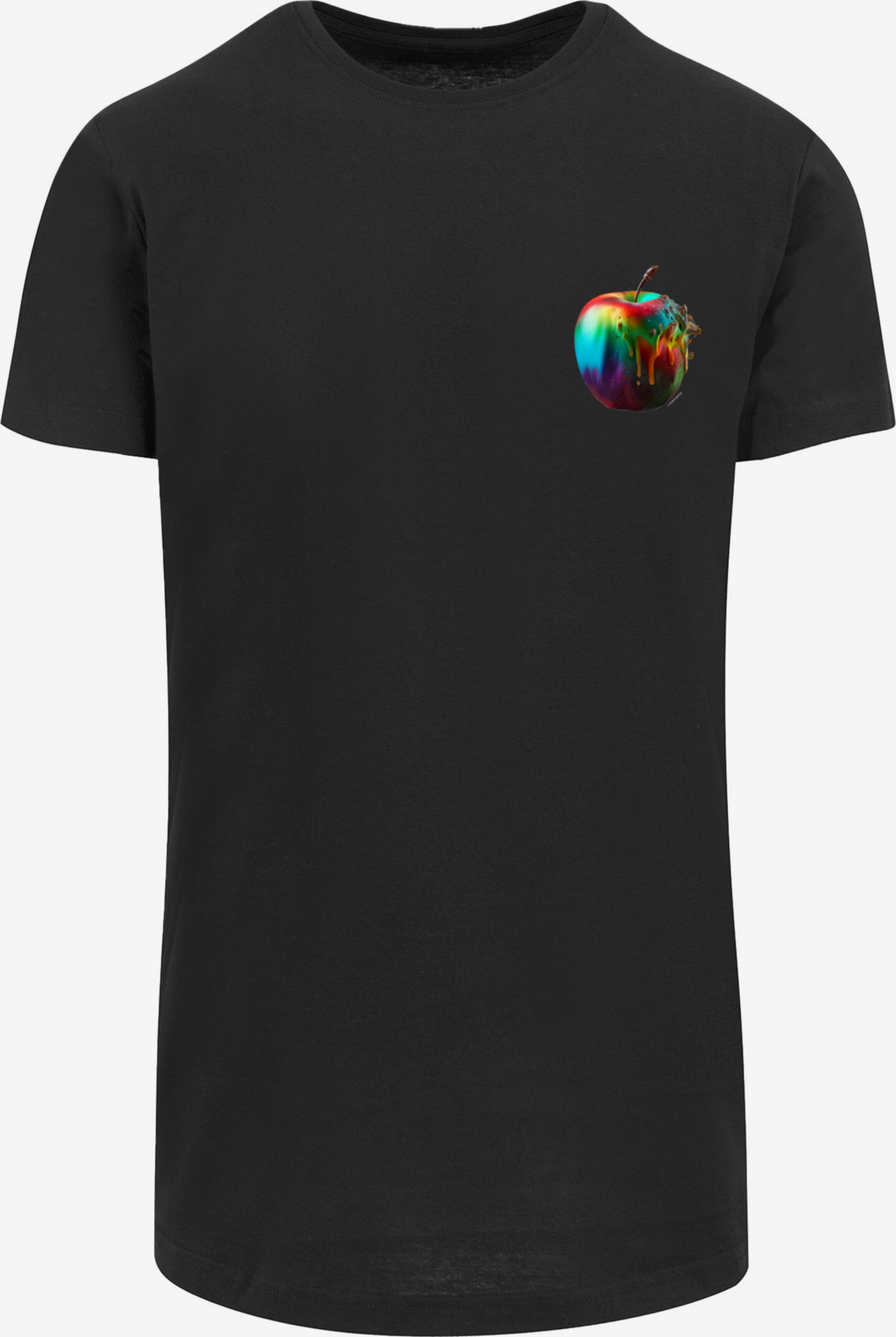 F4NT4STIC Shirt 'Colorfood Collection - Rainbow Apple' in Black | ABOUT YOU