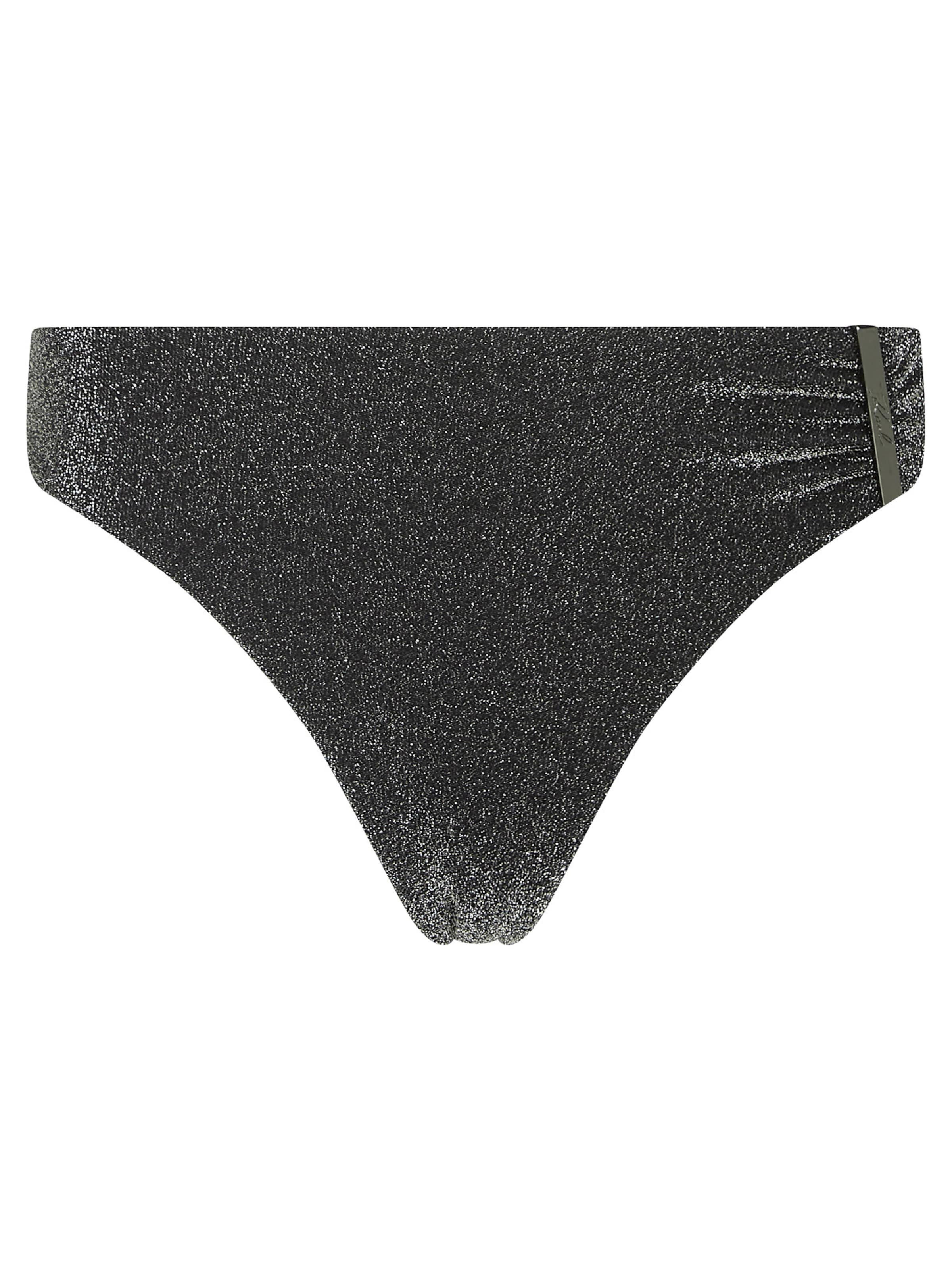 melns Karl Lagerfeld Bikini apakšdaļa 'Metalic': no priekšpuses