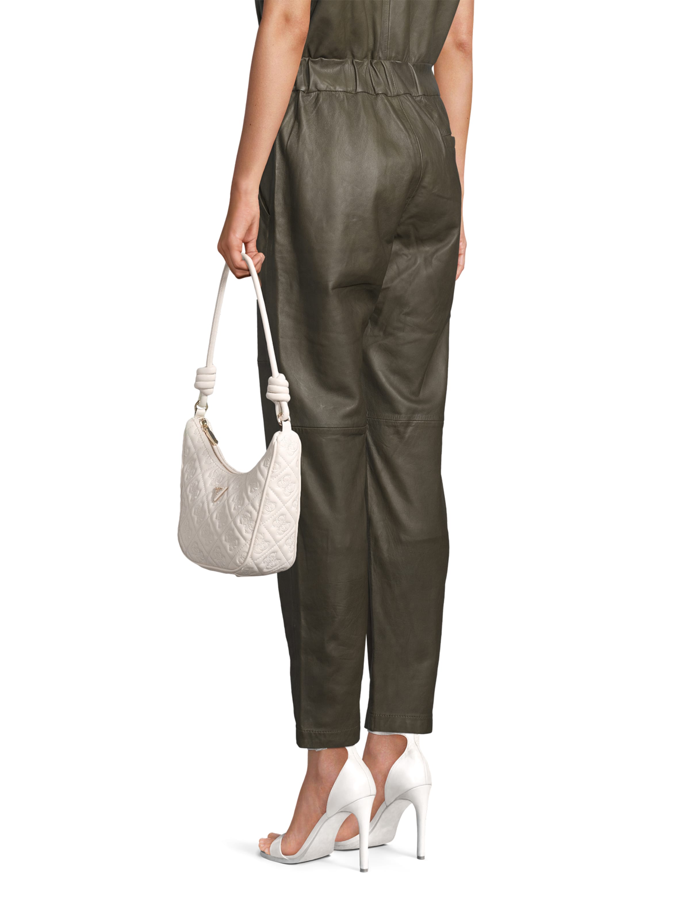 GUESS Shoulder bag 'ADELASIA TOP ZIP SHOULDER BAG' in White: front