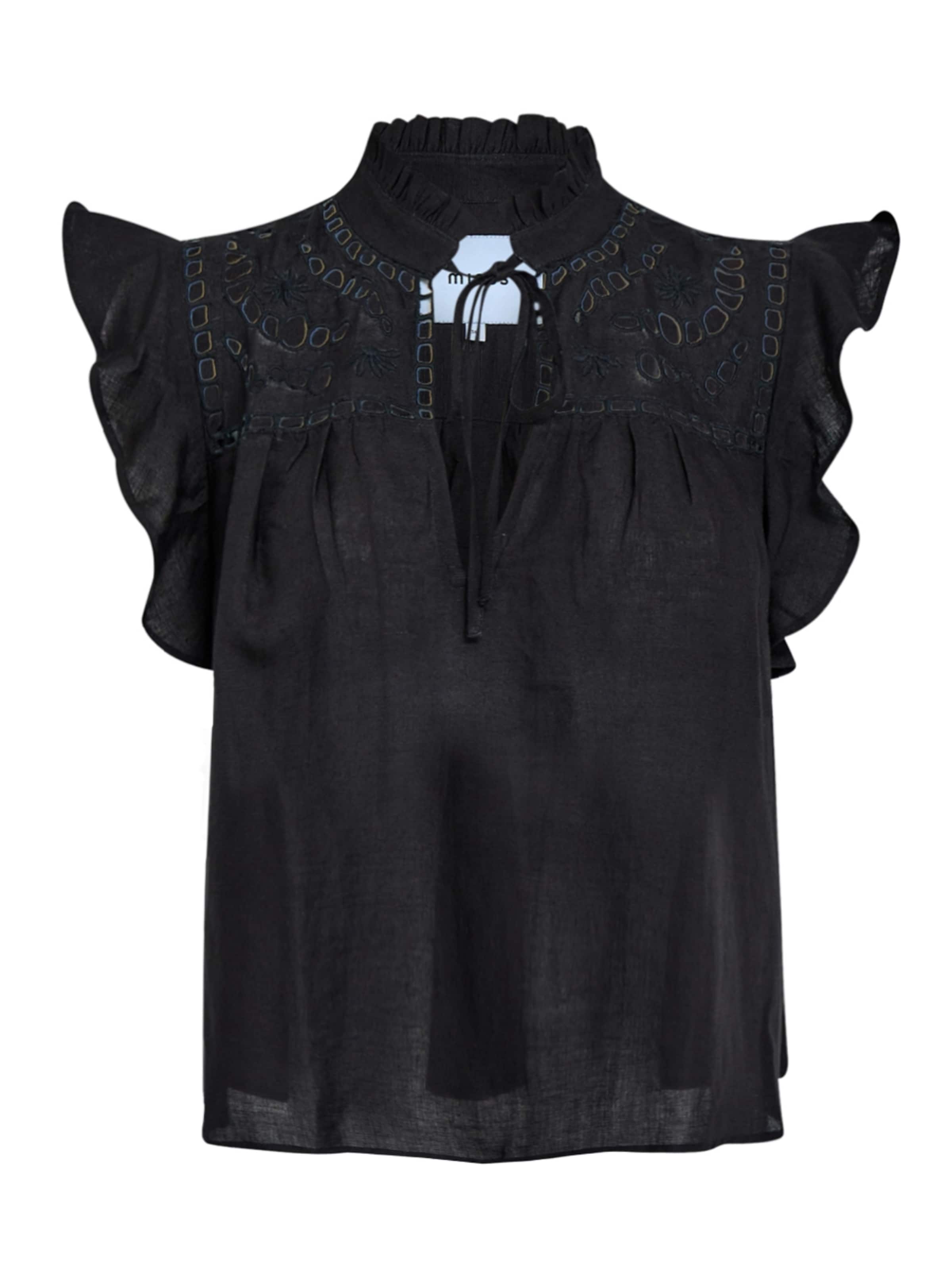 minus - Blusa 'Alaya' en negro: frente