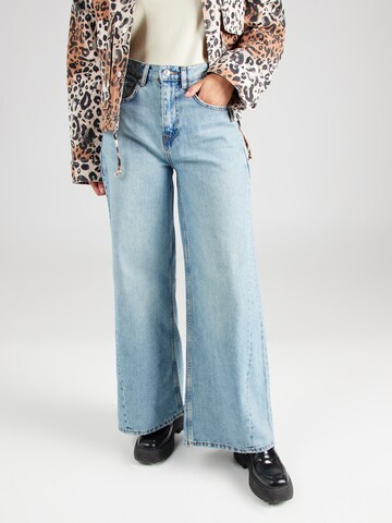 Gina Tricot Wide Leg Jeans i blå: forside