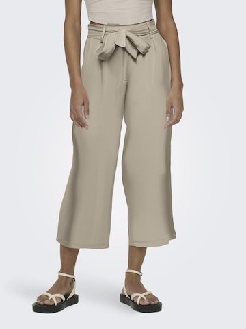 ONLY Zvonové kalhoty Kalhoty se sklady v pase 'CARO' – béžová: přední strana