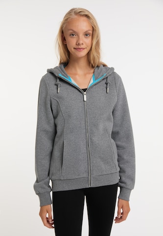 TALENCE Zip-Up Hoodie in Grey: front